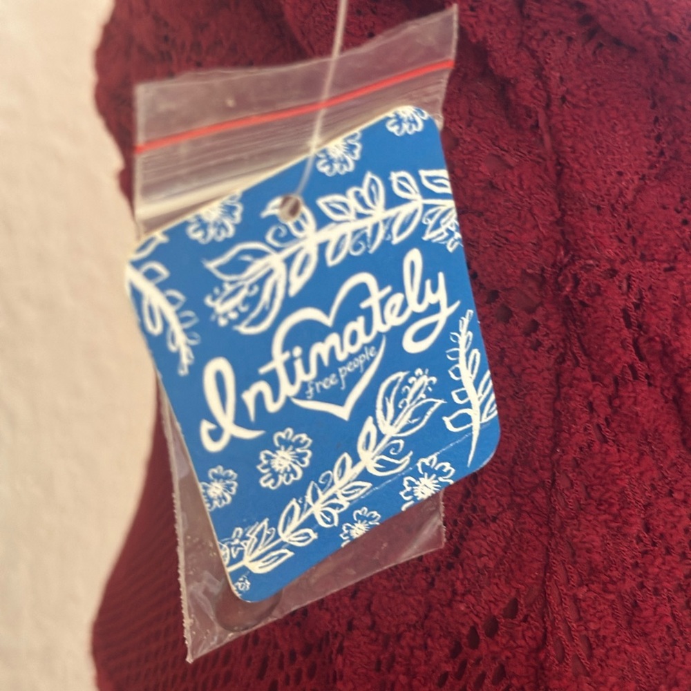 Free People Intimately Red Velvet Open Back Dress - Picture 7 of 7